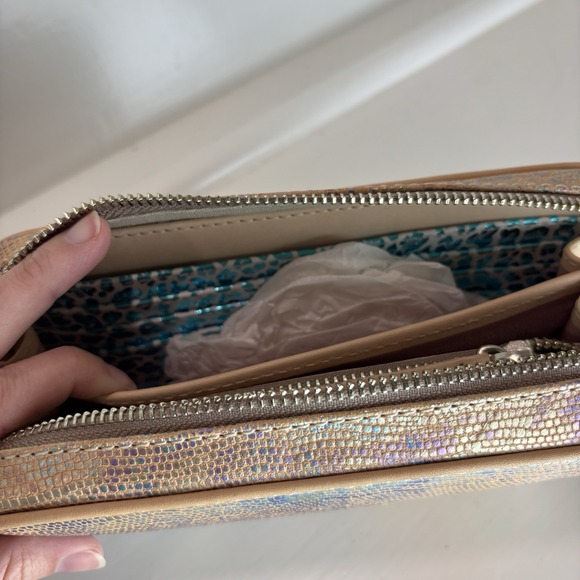 Consuela Wristlet Wallet Gloria Wrist Wallet Purse Rainbow Scales Faux Leather - Picture 11 of 15